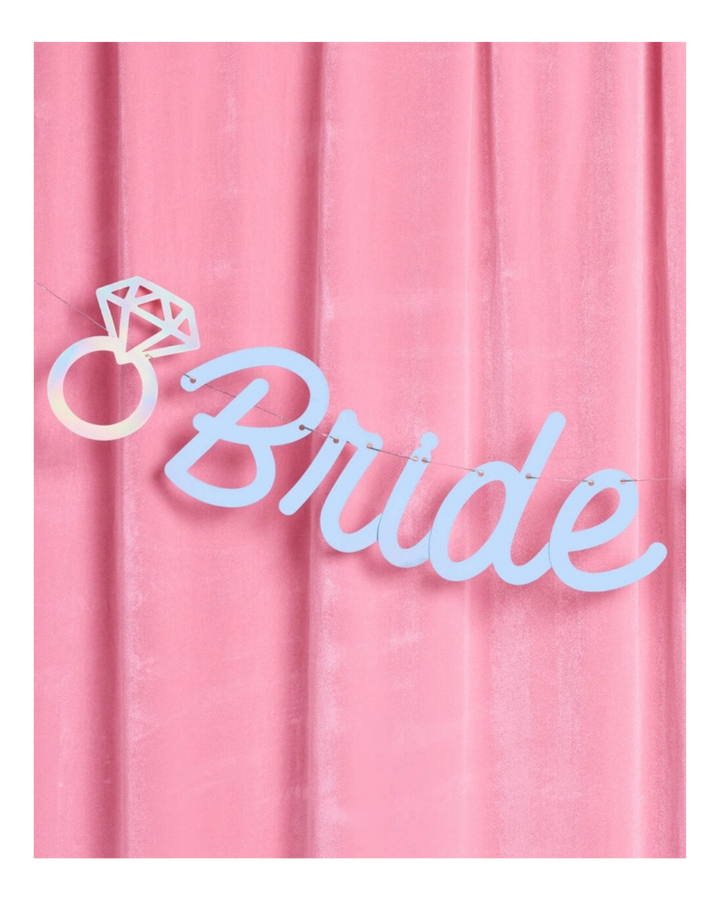 Blue "Bride To Be" Bachelorette Foil Banner