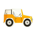 Yellow Safari Jeep Shaped Large Dinner Plates