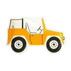 Yellow Safari Jeep Shaped Large Dinner Plates