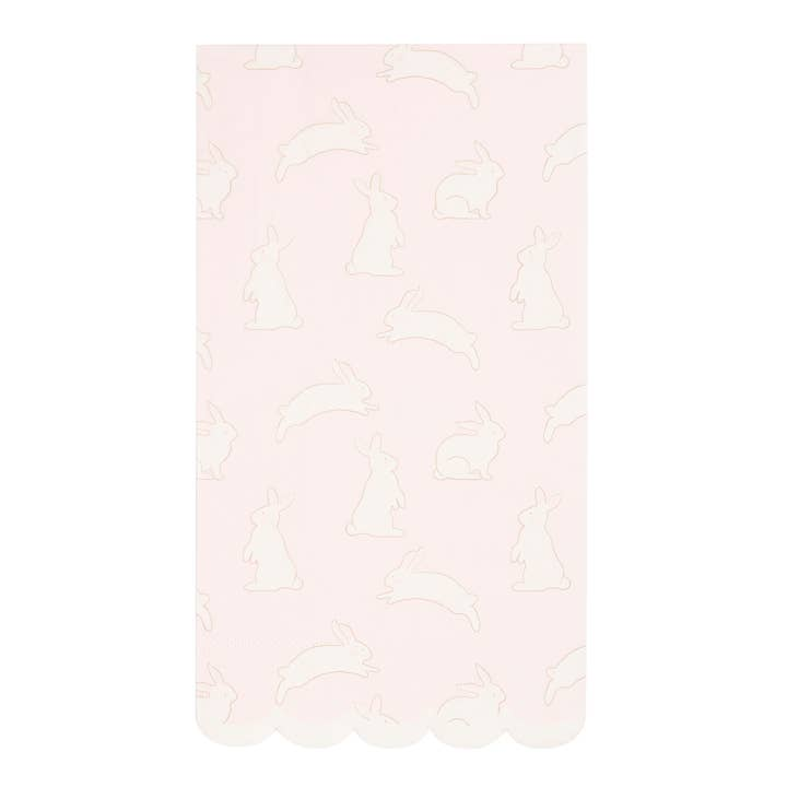 Pink Bunny Pattern Dinner Napkins