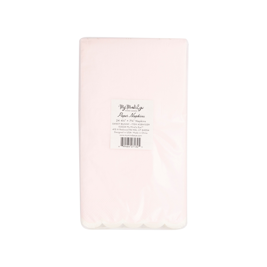Pink Bunny Pattern Dinner Napkins