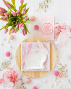Light Pink Bunny Shaped Paper Dinner Plate