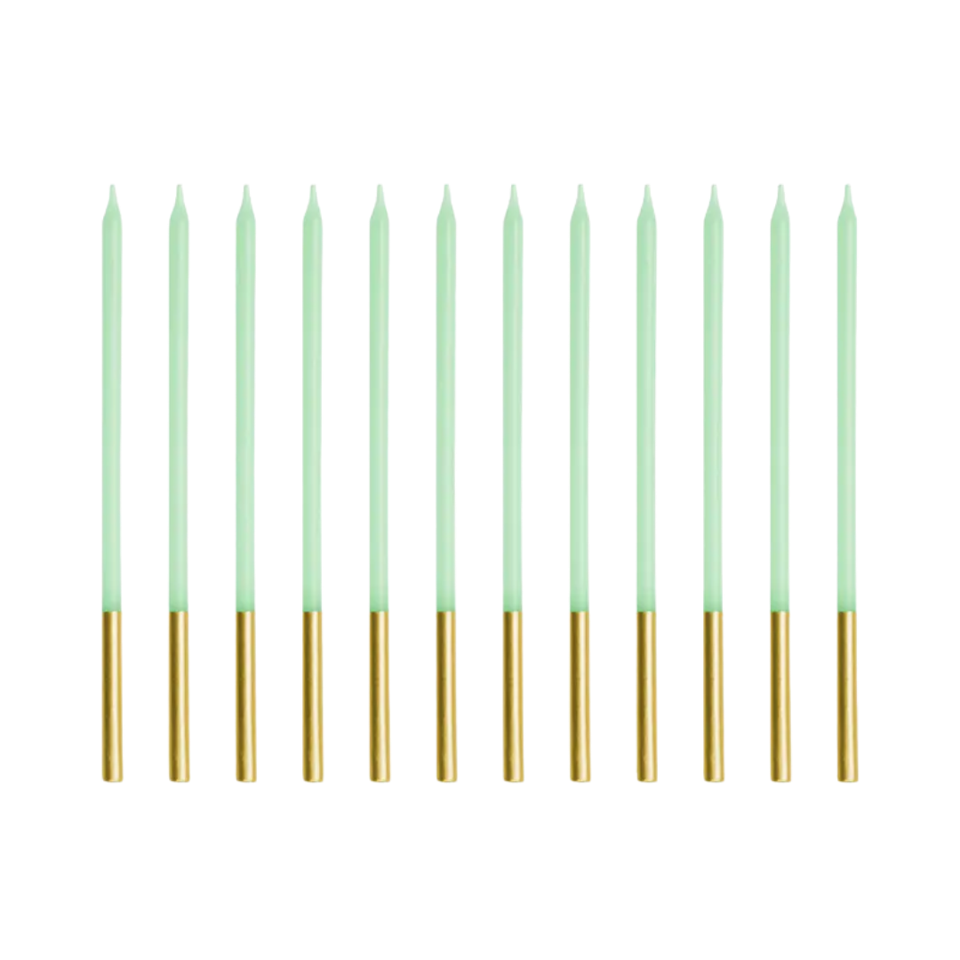 Light Green Birthday Candle Set