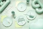 Light Green Birthday Candle Set