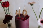 Gold 0-9 Number Candles