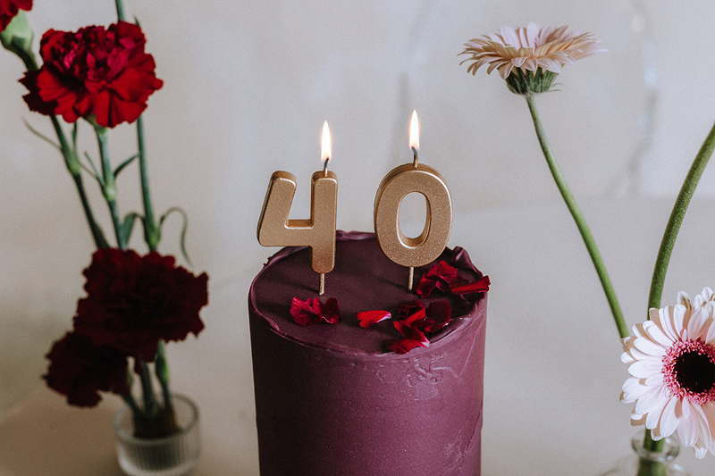 Gold 0-9 Number Candles