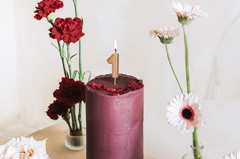 Gold 0-9 Number Candles