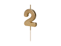 Gold 0-9 Number Candles