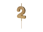 Gold 0-9 Number Candles