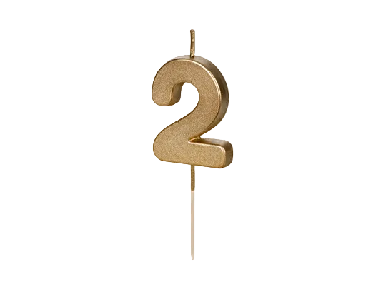 Gold 0-9 Number Candles