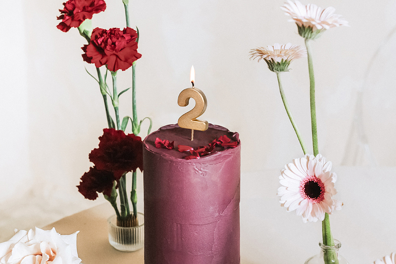 Gold 0-9 Number Candles