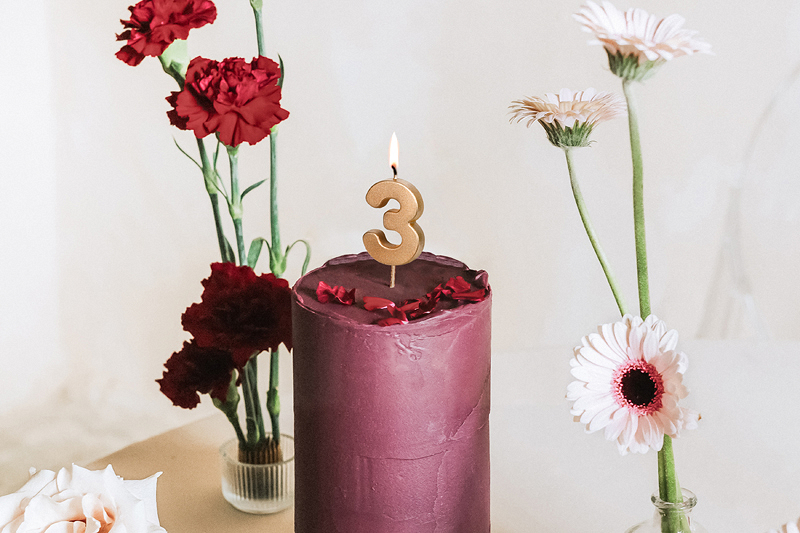 Gold 0-9 Number Candles