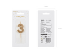 Gold 0-9 Number Candles