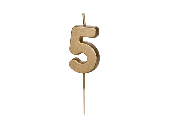 Gold 0-9 Number Candles