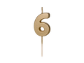 Gold 0-9 Number Candles