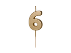 Gold 0-9 Number Candles