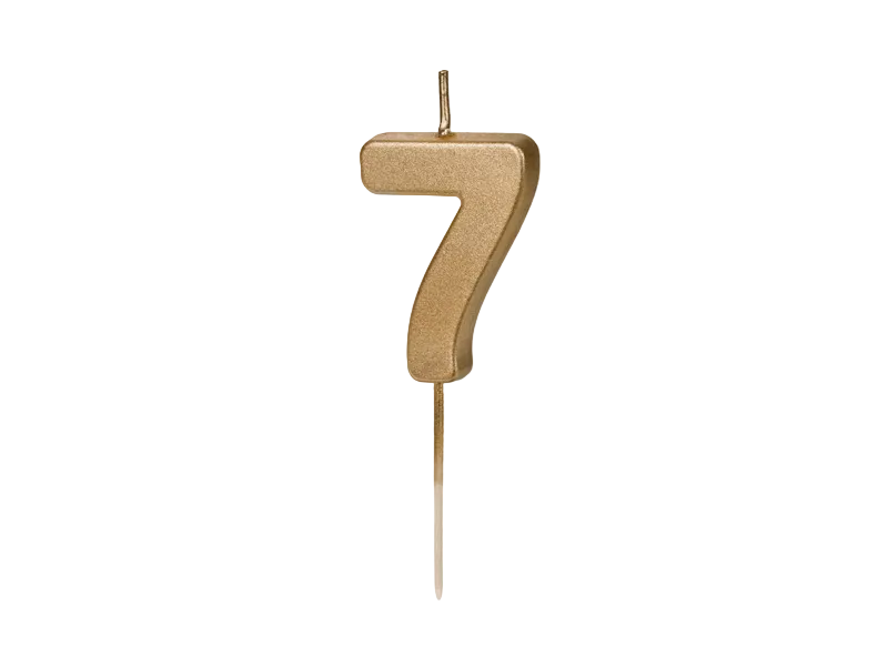 Gold 0-9 Number Candles