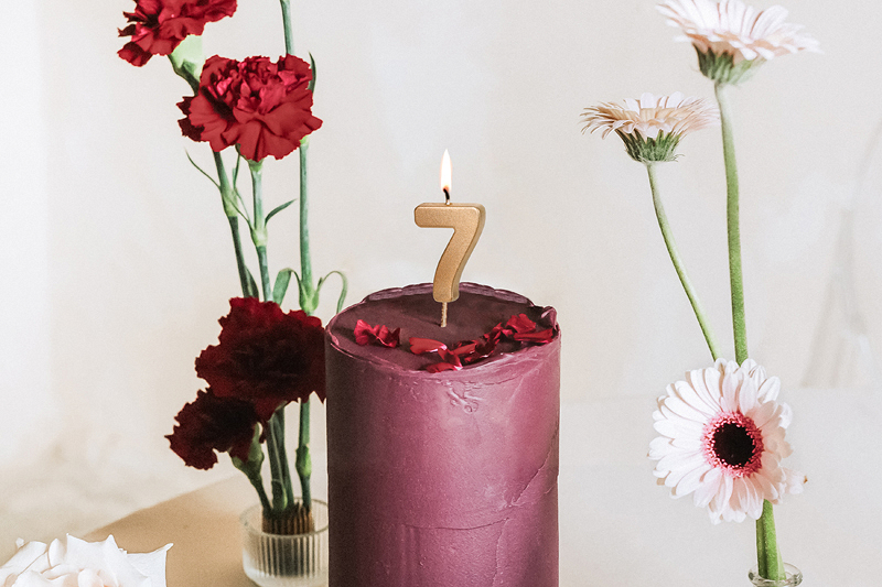 Gold 0-9 Number Candles