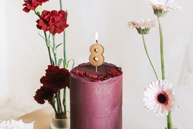 Gold 0-9 Number Candles