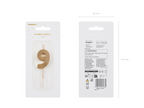 Gold 0-9 Number Candles