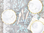 Light Blue Wooden Cutlery Set - 18 pcs