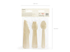 Pastel Wooden Cutlery Set - 18 pcs
