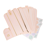Blush pink favor box with gold lines baby shower theme from Parte Haus party supply store in Bethesda MD