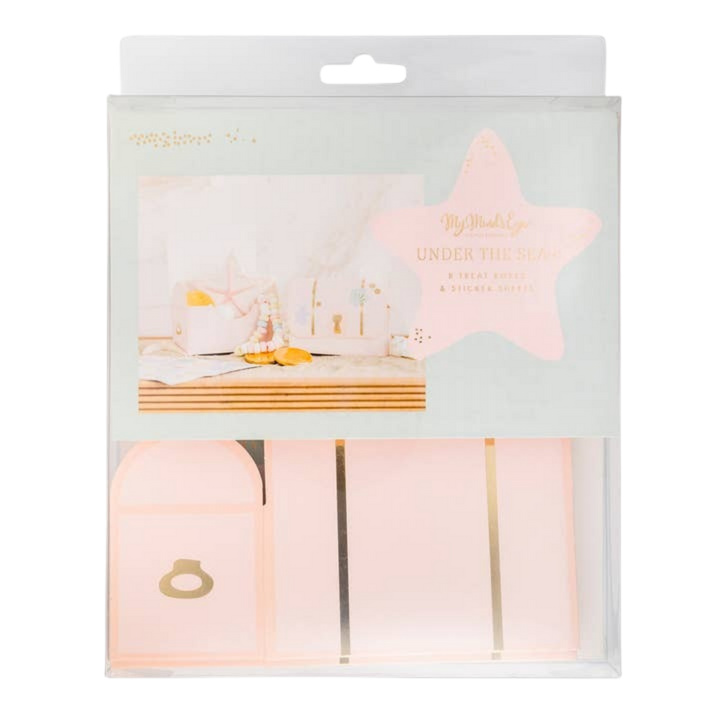 Pink and Gold Treasure Chest Treat Box Set
