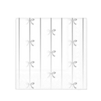 Silver signature bow small napkins with bow pattern for elegant celebrations from Parte Haus party supply store in Bethesda MD