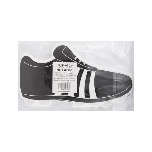 Black Soccer Cleats Dinner Napkins