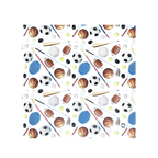 multi color sports ball themed napkin with tennis soccer and basketball from Parte Haus party supply store in Bethesda MD