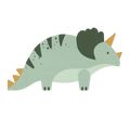 Green Triceratops Dinosaur Dinner Napkins