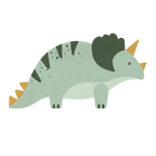 Green Triceratops Dinosaur Dinner Napkins