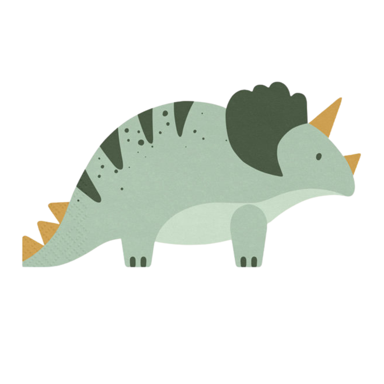 Green Triceratops Dinosaur Dinner Napkins