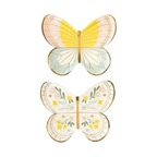 Pastel Floral Butterfly Shaped Large Dinner Plates