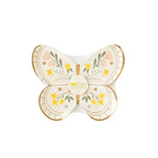 Pastel Floral Butterfly Shaped Large Dinner Plates