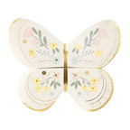 Pastel Floral Butterfly Shaped Large Dinner Plates