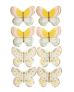 Pastel Floral Butterfly Shaped Large Dinner Plates