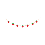 Red Felt Strawberry Banner