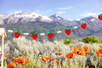 Red Felt Strawberry Banner