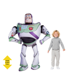Green and white Buzz Lightyear jumbo balloon for kids birthday from Parte Haus party supply store in Bethesda MD