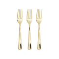 Metallic rose gold forks shiny cutlery for celebrations from Parte Haus party supply store in Bethesda Maryland