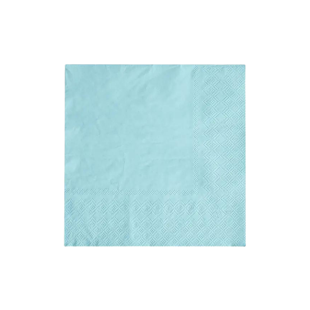 Frost blue large napkin with textured edge birthdays from Parte Haus party supply store in Bethesda Maryland