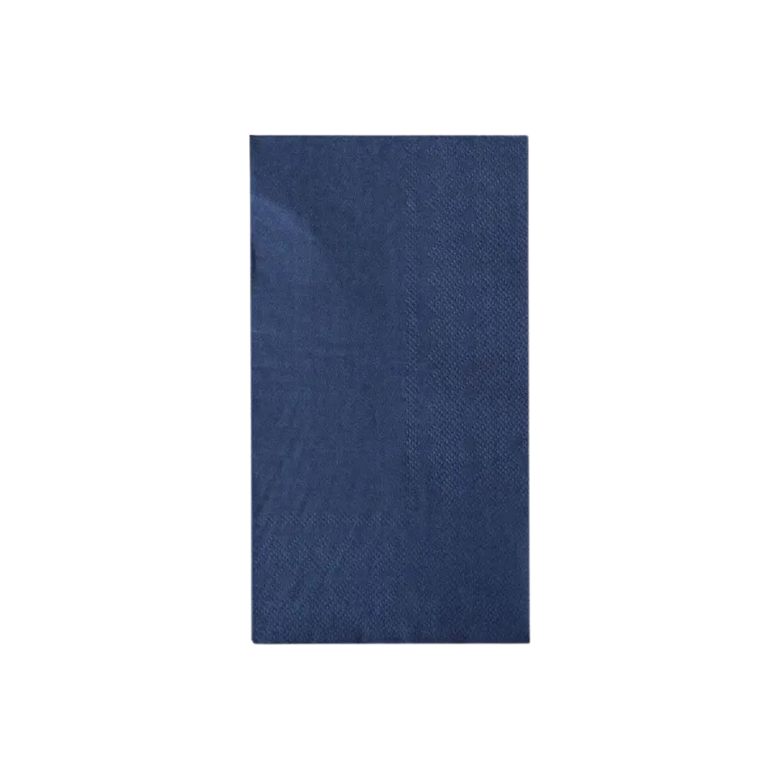 Midnight blue guest napkin solid color for events from Parte Haus party supply store in Bethesda Maryland
