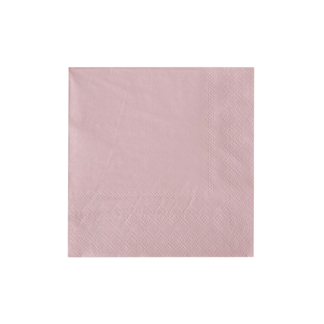 Blush pink large napkin with textured border for celebrations from Parte Haus party supply store in Bethesda MD