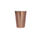 Rosewood metallic paper cup single 12oz for elegant events from Parte Haus party supply store in Bethesda Maryland