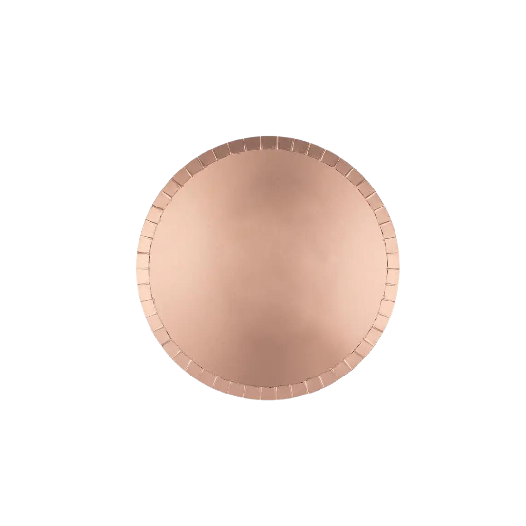 Rosewood dinner plate simple round design birthday or event from Parte Haus party supply store in Bethesda MD