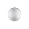 Silver dinner plate with a metallic shine for celebrations from Parte Haus party supply store in Bethesda Maryland