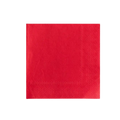 Poppy red cocktail napkin with embossed border for celebrations from Parte Haus party supply store in Bethesda MD