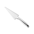 Shiny silver plastic cake cutter with triangle blade for celebrations from Parte Haus party supply store in Bethesda MD